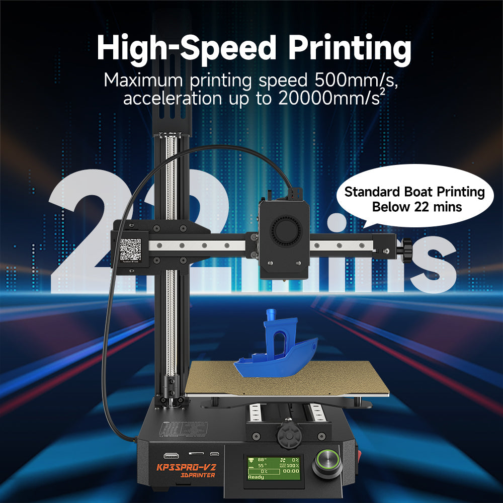 Kingroon KP3S Pro V2 - High Speed klipper 3D Printer