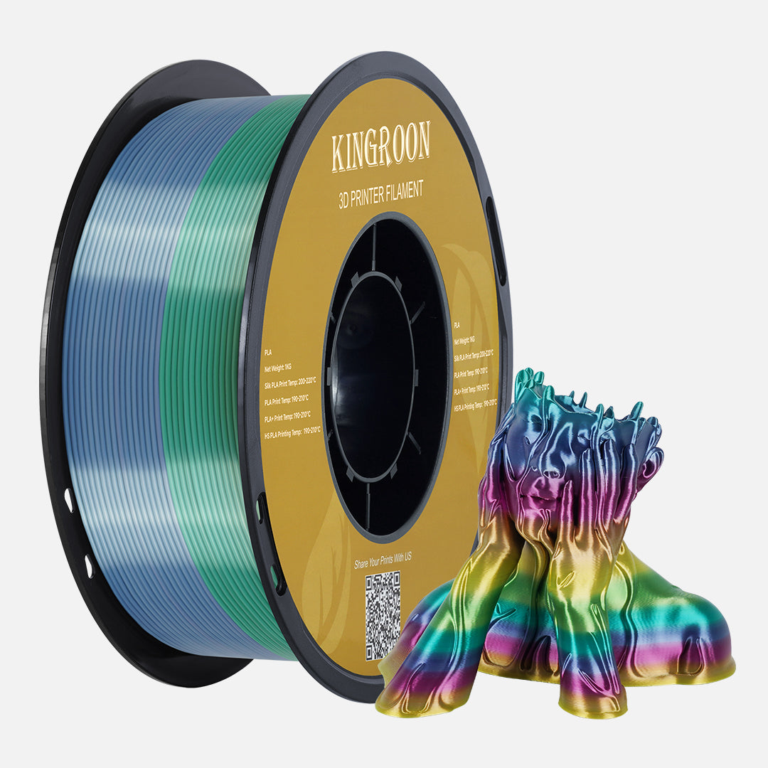 🔥 10KG Rainbow / Silk Tri-color PLA 3D Printing Filament-3D Print Material-Kingroon 3D