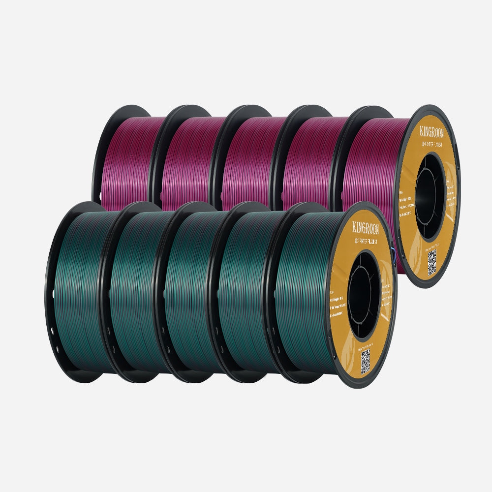 🔥 10KG Rainbow / Silk Tri-color PLA 3D Printing Filament-3D Print Material-Kingroon 3D