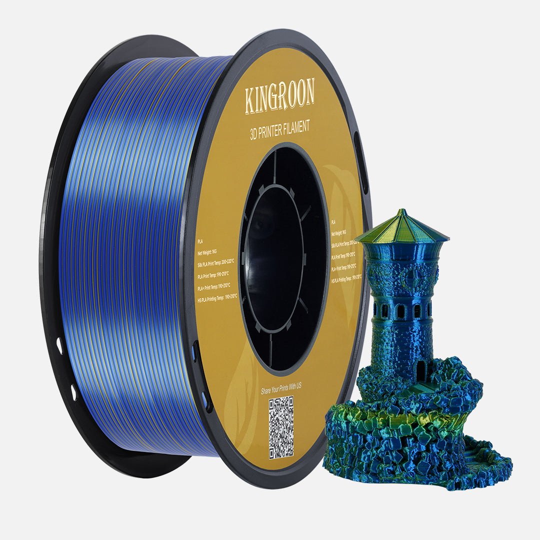 🔥 10KG Rainbow / Silk Tri-color PLA 3D Printing Filament-3D Print Material-Kingroon 3D