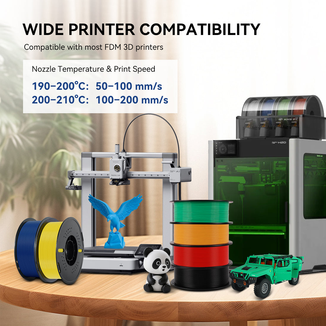 KINGROON 10 Spool PLA Basic 3D Printing Filament 1.75mm
